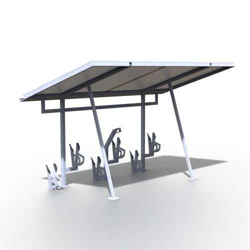 Een YOUP® Shelter van STREET-STUFF! biedt duurzame en stijlvolle bescherming voor fietsen tegen alle weersomstandigheden, perfect voor openbare ruimtes en bedrijfsterreinen.