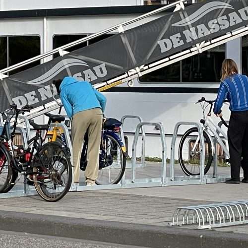 FLIP® bicycle parking space for temporary bicycle storage at events